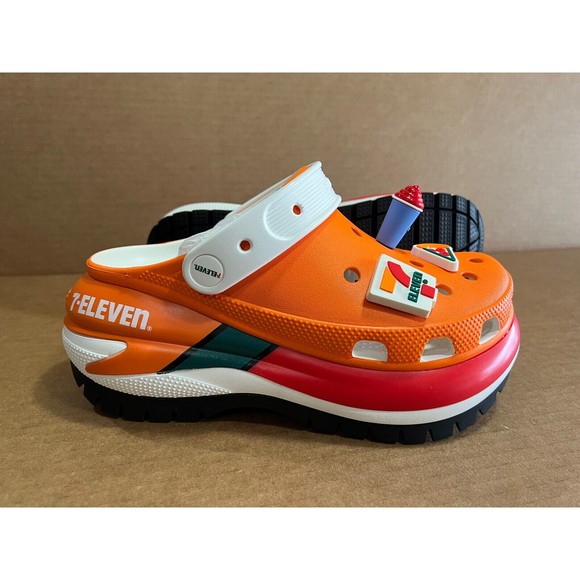 All Sizes - NEW 7-Eleven x Crocs Mega Crush Clog 7-11 Rare Collaboration In-Hand - Picture 7 of 10